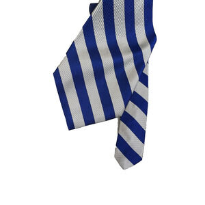 Brooks Brothers Makers\Necktie Dark Blue Gray Silk Stripe Tie USA 3.5" x 58"